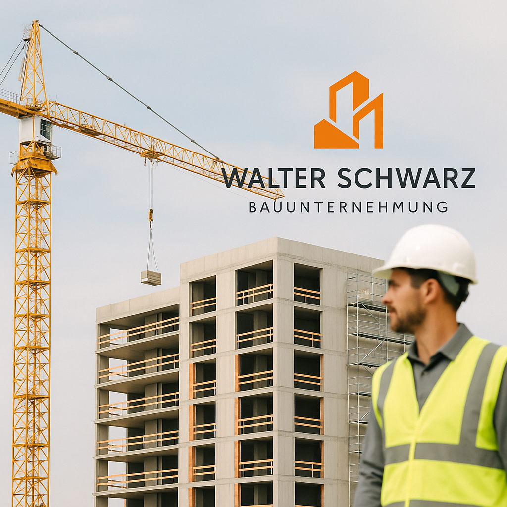 Baustelle der Walter Schwarz Bauunternehmung in Büttelborn